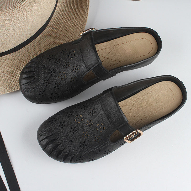 Women’s Round Toe Mules with Low Heel