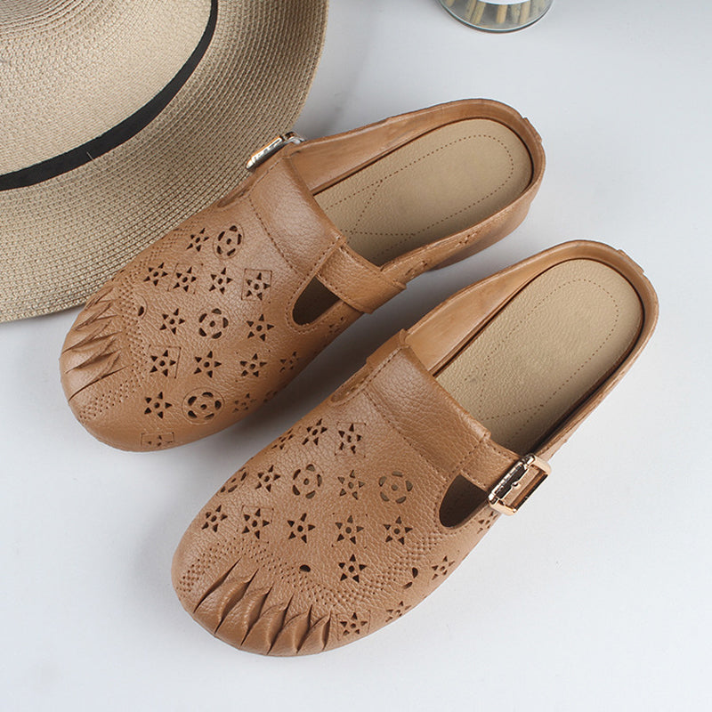 Women’s Round Toe Mules with Low Heel