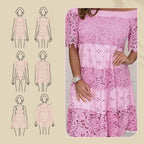 🎉2025 New Products Hot Sale✨Lace Hollow Patchwork Strapless Dress For Women