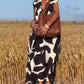 🎁49% OFF! 🔥V-neck printed skirt, romantic and thin。