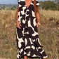 🎁49% OFF! 🔥V-neck printed skirt, romantic and thin。