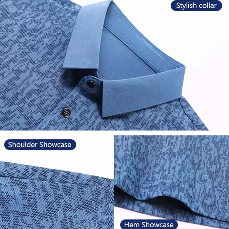 💕 Father's Love! Supima cotton men's short-sleeved shirt, breathable and soft, interprets quality care