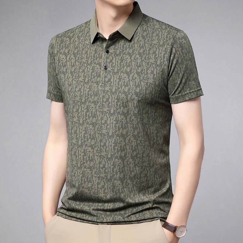 💕 Father's Love! Supima cotton men's short-sleeved shirt, breathable and soft, interprets quality care