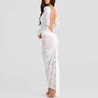 👗🔥Sexy Backless Lace Maxi Dresses