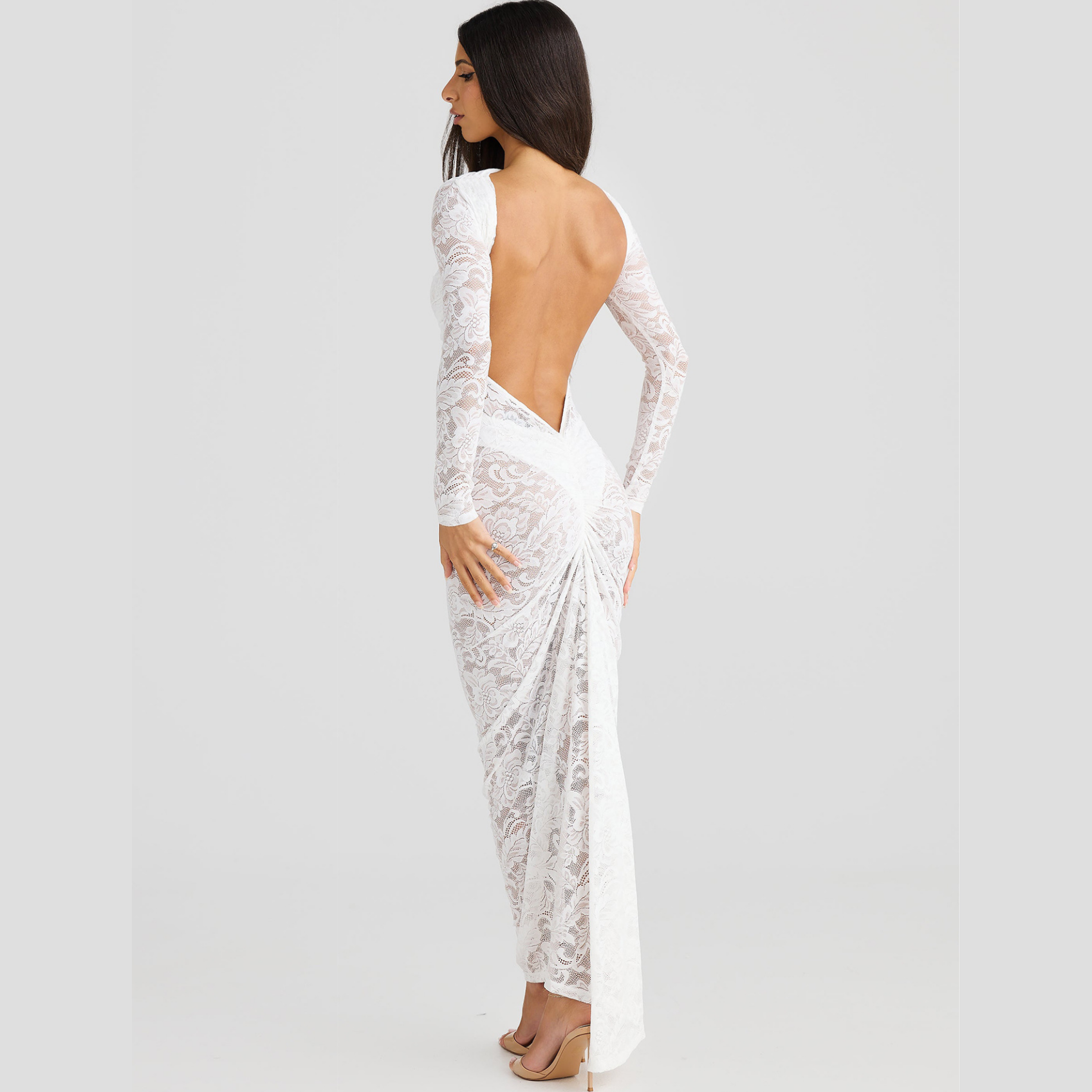 👗🔥Sexy Backless Lace Maxi Dresses