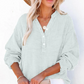 👑 Goddess vibe! A long-sleeved top with a mesh button collar, exuding gentle charm 💖