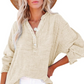 👑 Goddess vibe! A long-sleeved top with a mesh button collar, exuding gentle charm 💖