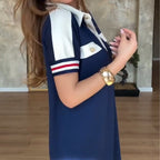 ✨ Lapel short-sleeved dress|A summer "paper man" god dress ⚡ that shows thin and hidden meat