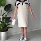 ✨ Lapel short-sleeved dress|A summer "paper man" god dress ⚡ that shows thin and hidden meat