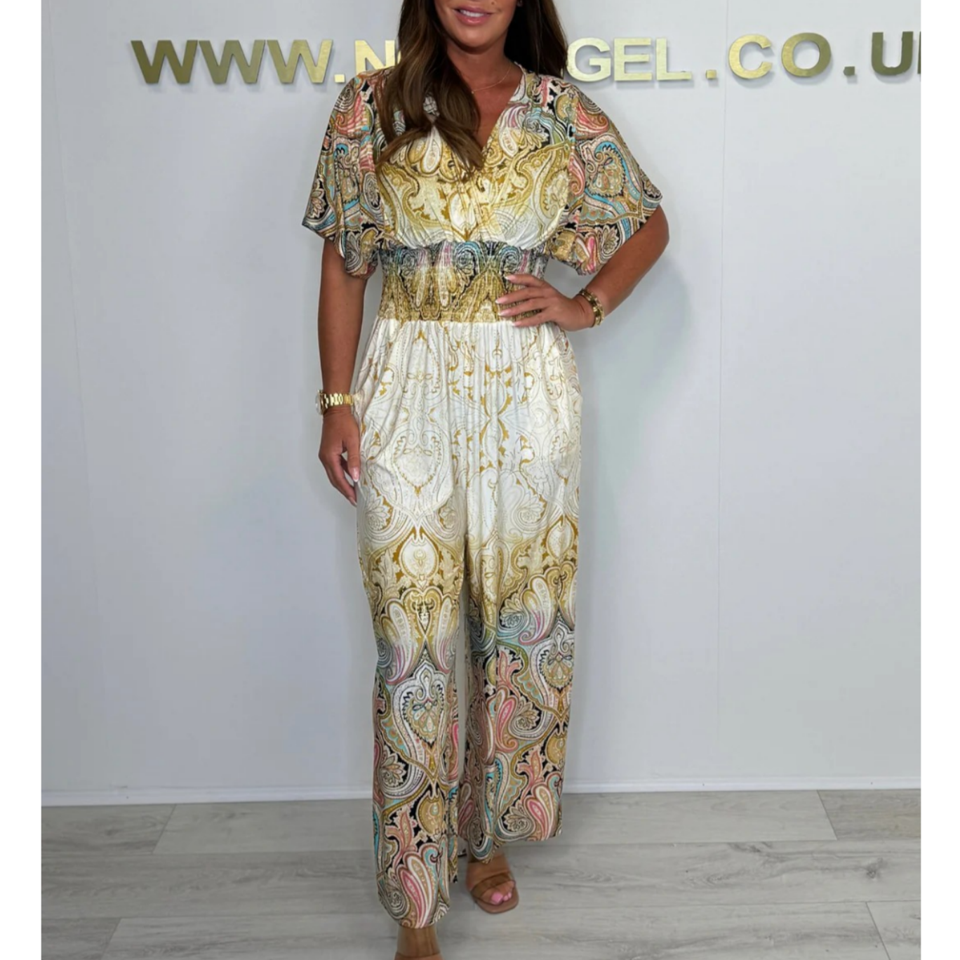🌷Summer Hot Sale-49% Off🩵Bohemian Print Wide Leg Jumpsuit