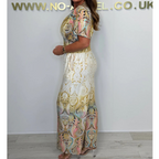 🌷Summer Hot Sale-49% Off🩵Bohemian Print Wide Leg Jumpsuit