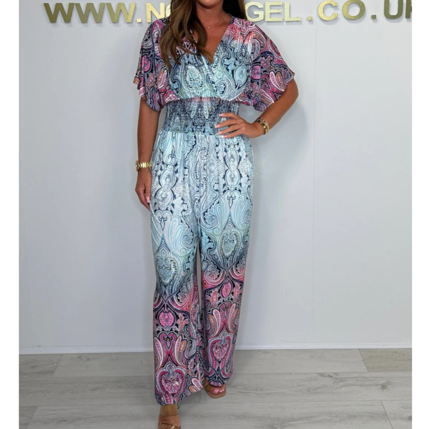 🌷Summer Hot Sale-49% Off🩵Bohemian Print Wide Leg Jumpsuit