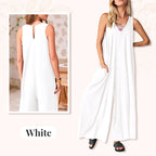 🌞Limited - Time 57% Off! 👗Summer - Ready Women's V - Neck Sleeveless Wide - Leg Jumpsuit 🌴