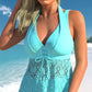 🔥 Women's V - Neck Lace Swimdress Set – Flattering & Trendy☀️