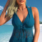 🔥 Women's V - Neck Lace Swimdress Set – Flattering & Trendy☀️