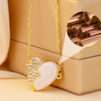 ✨ 2025 New Couple Necklace📿💖Premium Gold Diamond Magnetic Heart Necklace