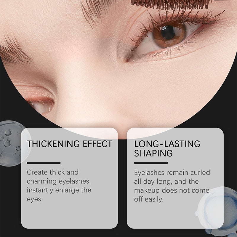 🌿 Natural waterproof mascara|Sweat-resistant brown tone for big eyes all day ✨