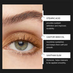 🌿 Natural waterproof mascara|Sweat-resistant brown tone for big eyes all day ✨