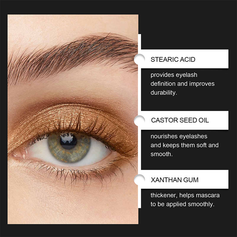 🌿 Natural waterproof mascara|Sweat-resistant brown tone for big eyes all day ✨