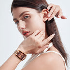 ⌚ Thin band diamond-encrusted mother-of-pearl disc! Ladies elegant quartz watch, wrist flow of light luxury charm~