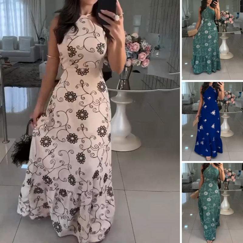 Women’s Halter Maxi Flowy Dress