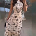 Women’s Halter Maxi Flowy Dress
