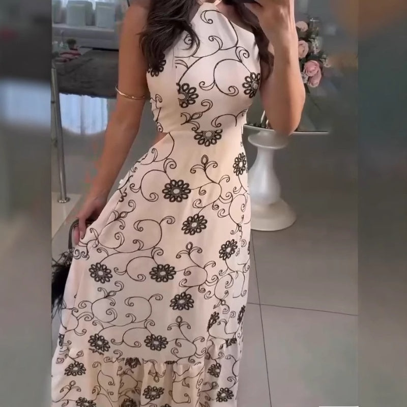 Women’s Halter Maxi Flowy Dress