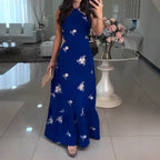 Women’s Halter Maxi Flowy Dress