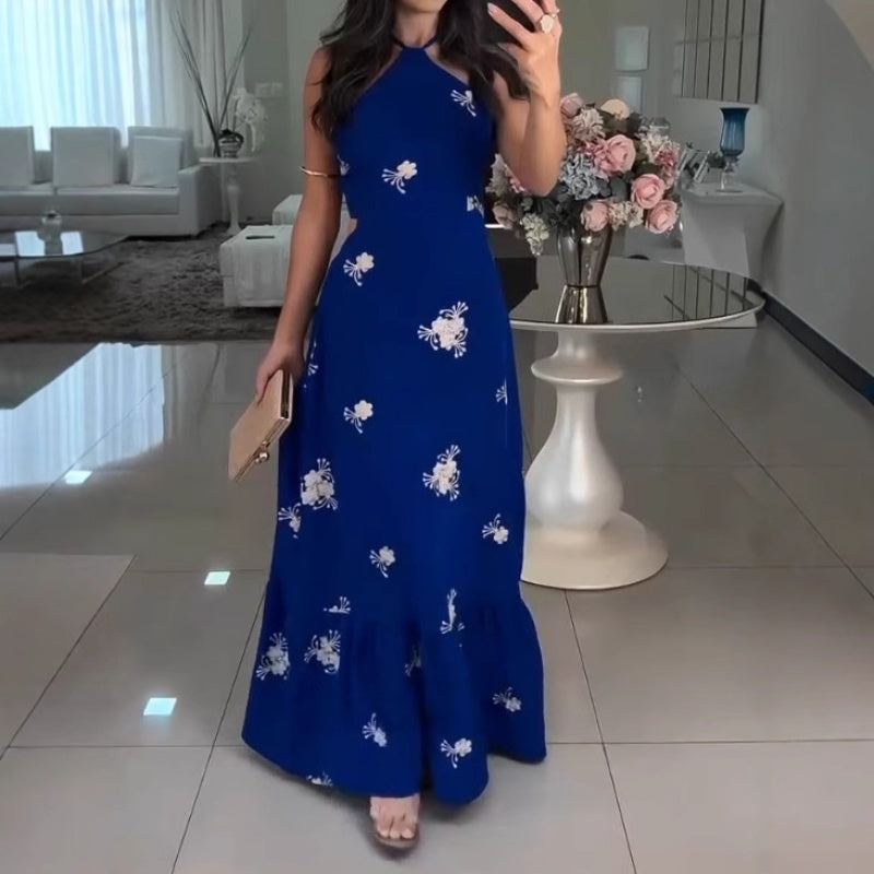 Women’s Halter Maxi Flowy Dress