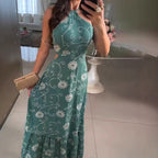 Women’s Halter Maxi Flowy Dress