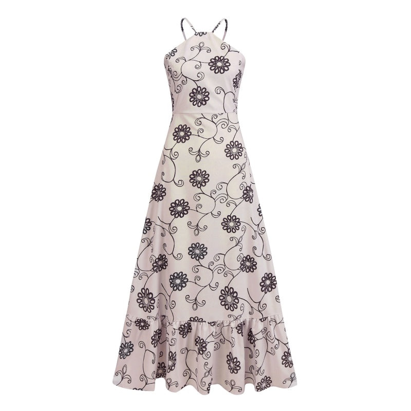 Women’s Halter Maxi Flowy Dress