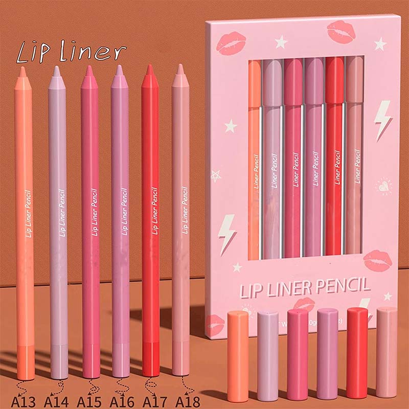 Long Lasting Matte Lip Liner Pencil Set
