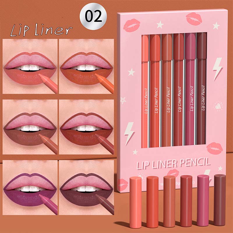 Long Lasting Matte Lip Liner Pencil Set