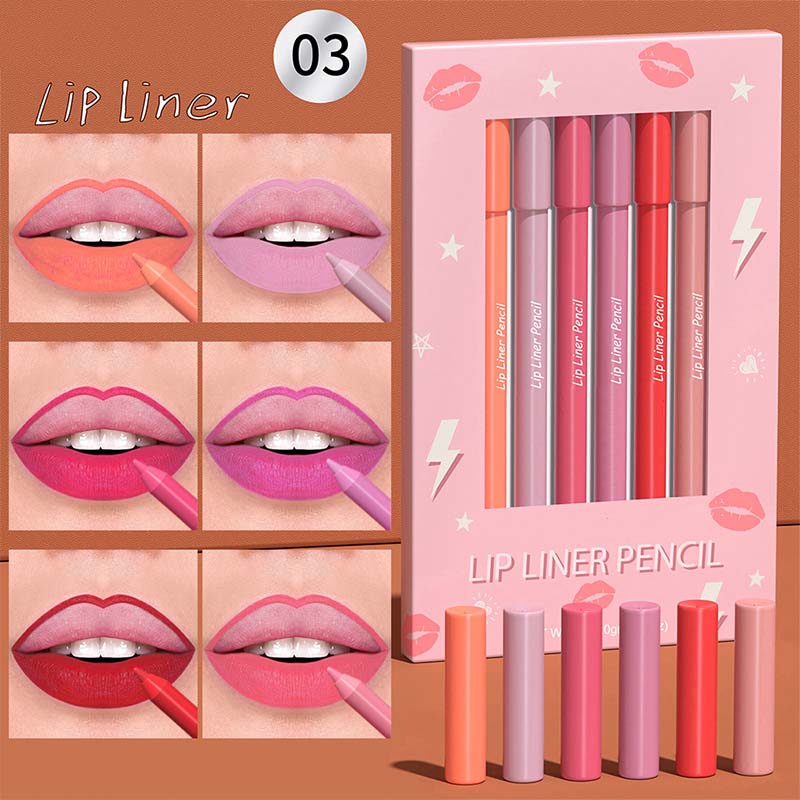 Long Lasting Matte Lip Liner Pencil Set
