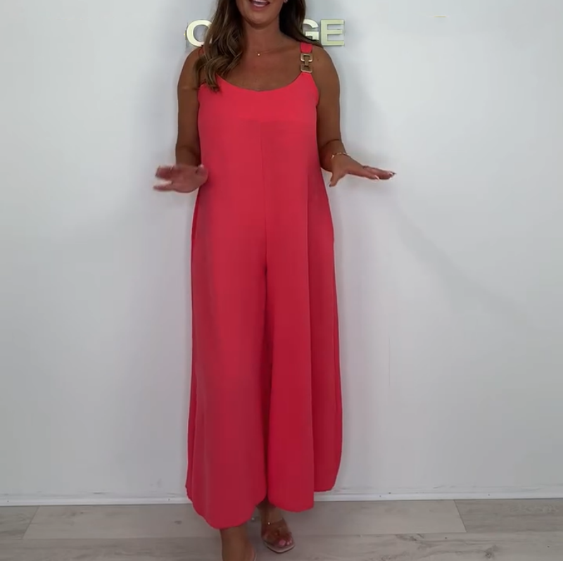 I love the 💓 women's solid-color loose jumpsuit, which is beautiful when you wear it