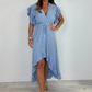❤️‍🔥2025 New Arrival-50% Off💖Women's Resort Style V-Neck Polka Dot Ruffle Sleeve Dress
