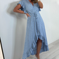 ❤️‍🔥2025 New Arrival-50% Off💖Women's Resort Style V-Neck Polka Dot Ruffle Sleeve Dress