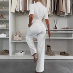 Summer outfit! 🌸 Women's belted button jumpsuit, 71% OFF for a laid-back chic look.