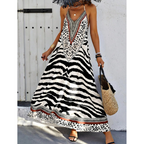 ⏰Limited - Time Zebra Leopard Print Slip Maxi Dress - Grab Yours Now