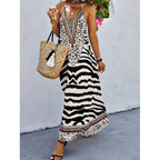 ⏰Limited - Time Zebra Leopard Print Slip Maxi Dress - Grab Yours Now