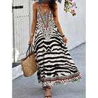 ⏰Limited - Time Zebra Leopard Print Slip Maxi Dress - Grab Yours Now