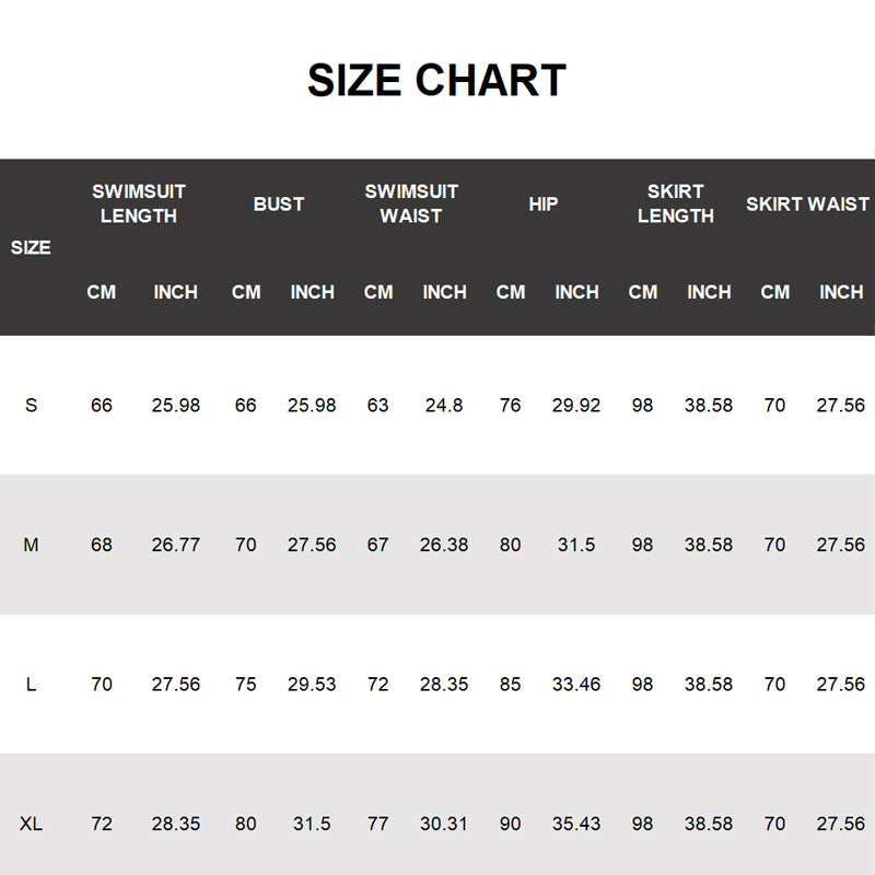 🌸Women’s Sexy One Piece Swimsuit with Matching Swim Long Skirt💕