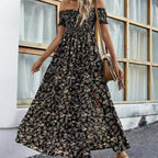 💖👗Limited Sale 57% OFF🌹Women's Elegant Floral Off-Shoulder Dress