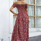 💖👗Limited Sale 57% OFF🌹Women's Elegant Floral Off-Shoulder Dress