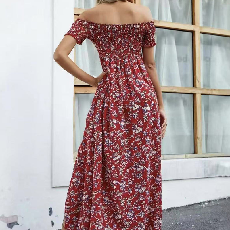 💖👗Limited Sale 57% OFF🌹Women's Elegant Floral Off-Shoulder Dress