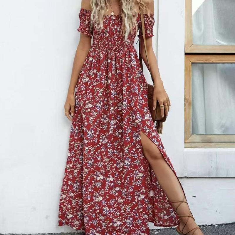 💖👗Limited Sale 57% OFF🌹Women's Elegant Floral Off-Shoulder Dress