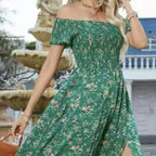 💖👗Limited Sale 57% OFF🌹Women's Elegant Floral Off-Shoulder Dress