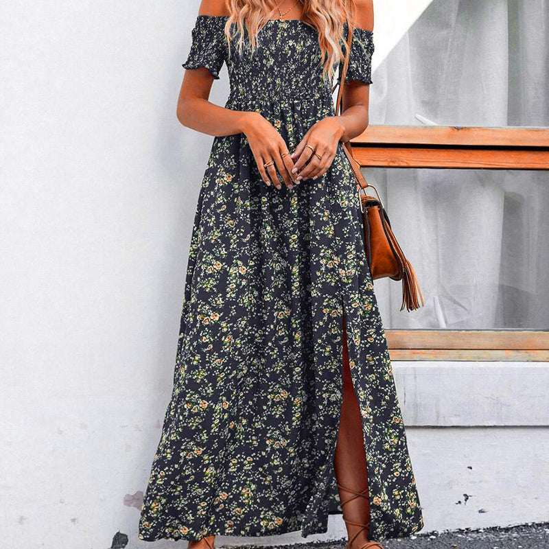 💖👗Limited Sale 57% OFF🌹Women's Elegant Floral Off-Shoulder Dress