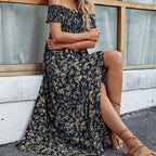 💖👗Limited Sale 57% OFF🌹Women's Elegant Floral Off-Shoulder Dress