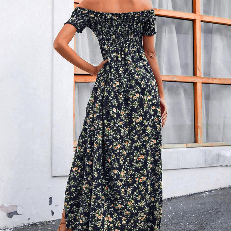 💖👗Limited Sale 57% OFF🌹Women's Elegant Floral Off-Shoulder Dress